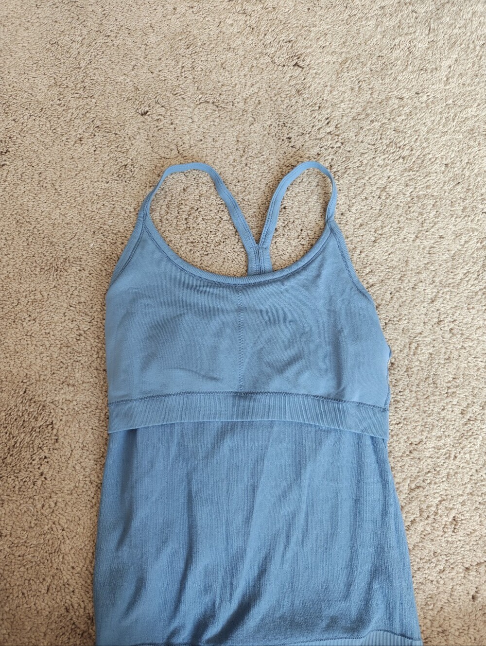 Amazon Ribbed Racerback Tank Top - Light Blue - Picture 3 of 3